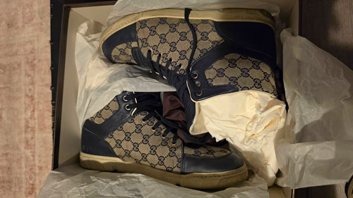 Gucci beige blue monogram - gucci, beige/blue