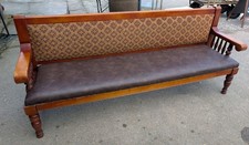 Long Wood Pub Bench / Brown