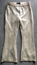 ASOS DESIGN Men’s Cream Ivory Sequin Flare Trousers 32” Waist 30” Leg WORN ONCE