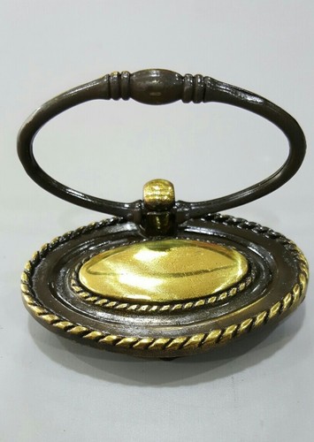 Vintage brass drawer ring - vintage, pull