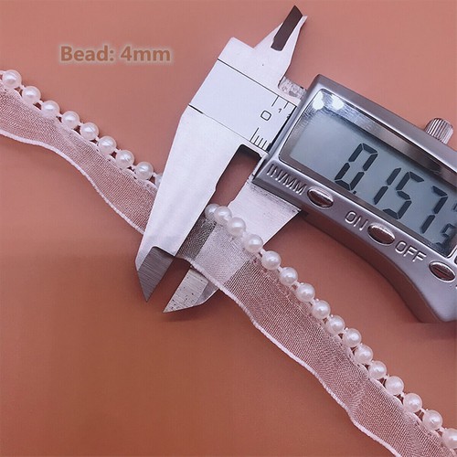 Beautiful white beaded pearl - white,