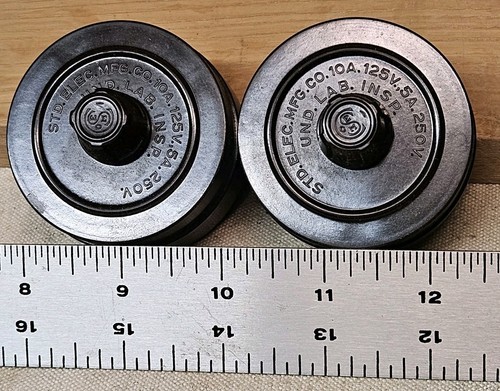 Vintage round light - light, switches