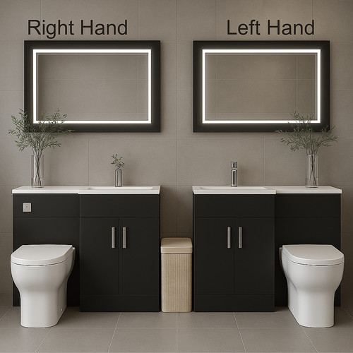 Bathroom shaped vanity unit - bathroom,