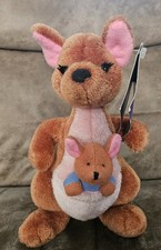 Disney Gund Winnie The Pooh 100 Acre Collection 9" Kanga And Roo  Plush Vintage 