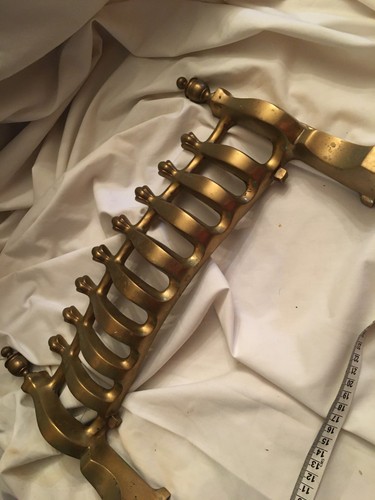 Vintage brass fire front - brass,