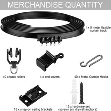 5Meter Black Flexible Straight