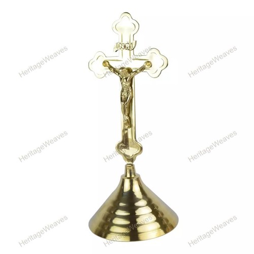 Inch christian brass cross - 16",