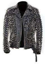 Mens Studdeds Biker leather