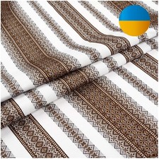 Woven Fabric with Embroidered