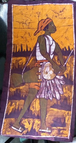 African batik art - african,