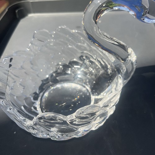Crystal glass swan - crystal,