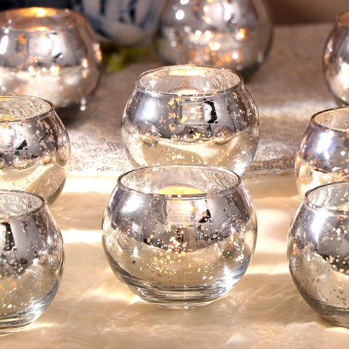 Silver mercury glass - silver,