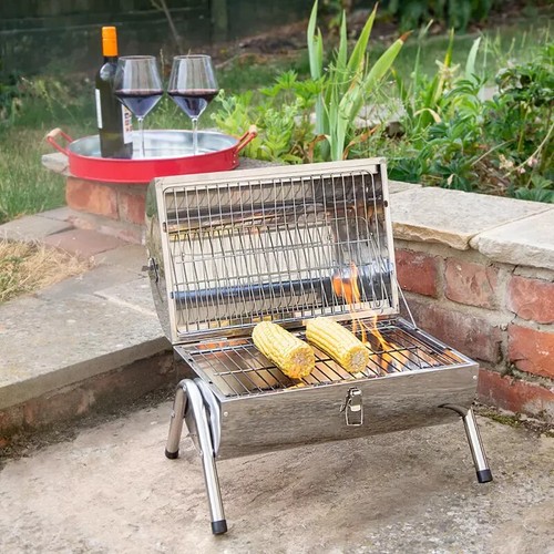 Stainless steel barrel bbq - stainless,