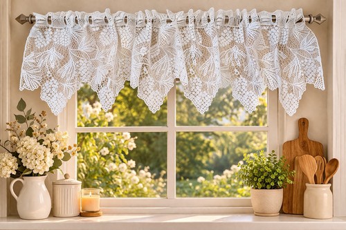Vintage white sheer - white, lace
