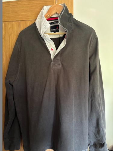 Mens musto rugby top charcoal - mens,