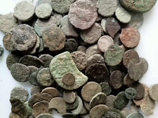 Assorted Ancient Roman Coins: Lot of 25, follis, nummus, minnim etc.