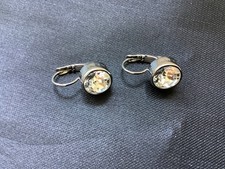 Pre Loved DYRBERG KERN Louise Silver tone Earrings  with Swarovski Crystals VGC