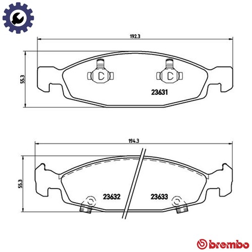 Brake pad set - set,