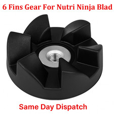6 Fins Extractor Blade with Rubber Gears Replacement for Nutri Ninja Blender