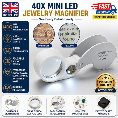 40x magnifying loupe jewelry - 40x,