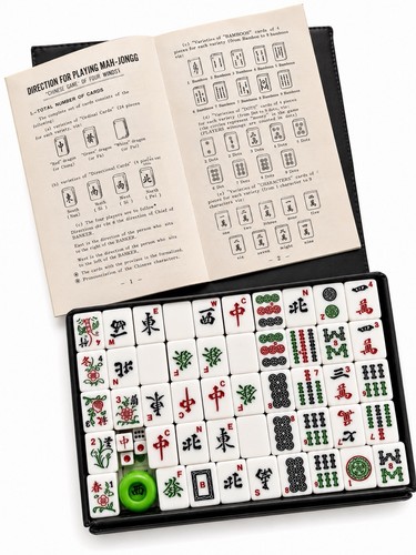 Vintage mah jong set complete - set,