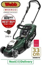 new Webb Mains 240V Corded Electric Lawnmower 13" 33cm WEER33 5055661901079 