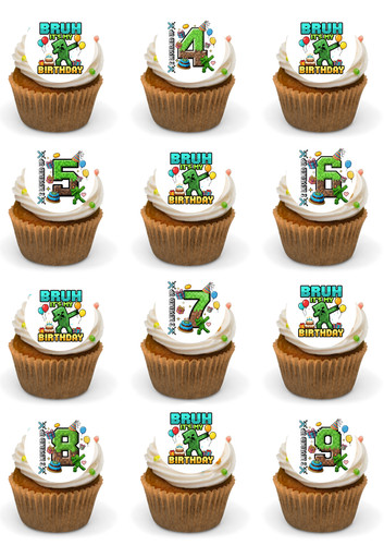 Minecraft birthday cupcake - birthday, 4-9