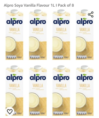 Alpro vanilla soya milk - x,