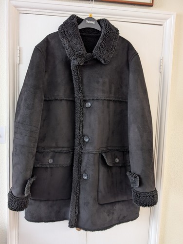 Black zara man faux suede - black,