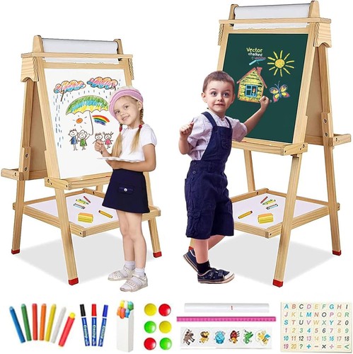 Kids easel wooden art - kids,