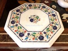 Designer Marble Coffee Top Table Floral Inlay Decor Outdoor Mosaic Stone H4370