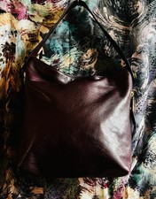 FOSSIL burgundy soft leather