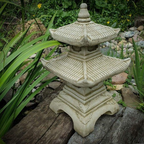 Pagoda stone cast oriental - cast,