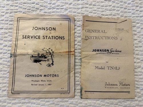 Manuals johnson seahorse - -,