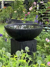 1.1m Black Water Feature Bird
