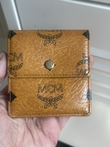 Genuine mcm brown coin pouch - brown,