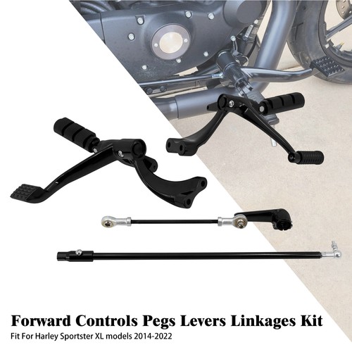 Black forward controls kit - black,