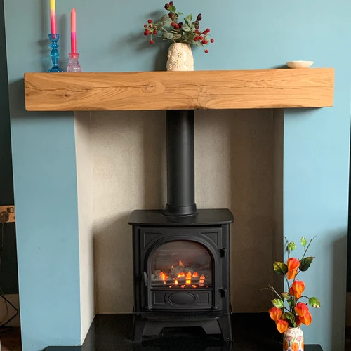 Oak mantle fireplace mantel - fireplace,