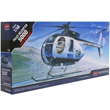 Academy 1/48 Model Kit Hughes 500D Police Helicopter Unassembled Unpainted