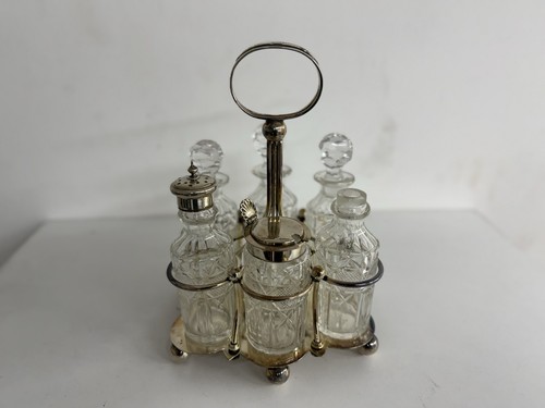Bottle silver plated cruet - 6,
