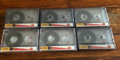Six c90 audio cassette tapes - six,