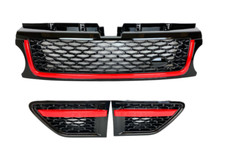 Grille Side Vents Black Red
