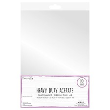 Clear A4 Essential PVC Acetate Heavy Duty Heat Resistant DIY Paper Craft Sheets