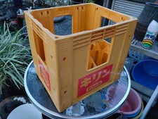Kirin Beer Plastic Bottle Crate 1 Liter 12 Bottles Vintage Retro Showa Japan