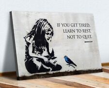 BANKSY GIRL BLUE BIRD QUOTE