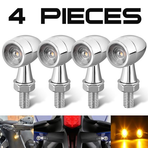 Chrome motorcycle bullet - 4x,