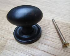 RETRO OVAL  -Cast iron vintage cabinet cupboard chest drawer knobs pull handles