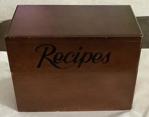Vintage wooden recipe - wooden, box