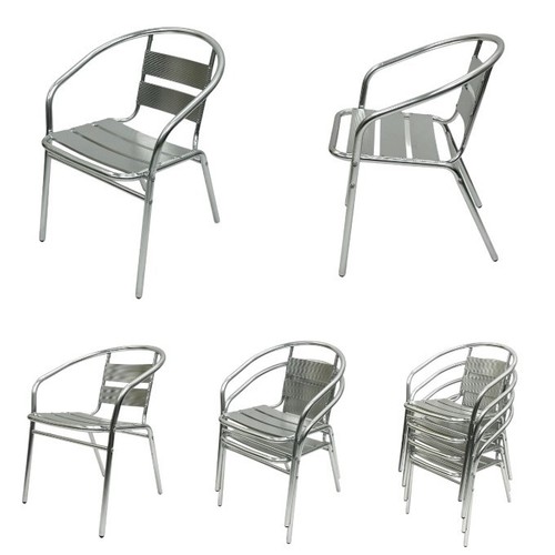 Aluminium patio chairs - aluminium,