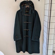 VTG Gloverall Dark Green Toggle Long Duffel Coat XL Men's Made in England